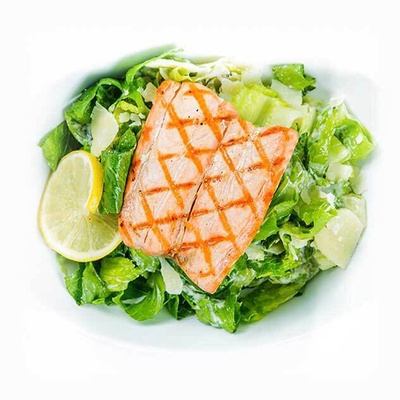 Individual Grilled Salmon Salad
